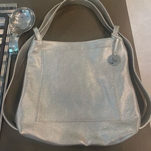 Silver tote/backpack! Great condition